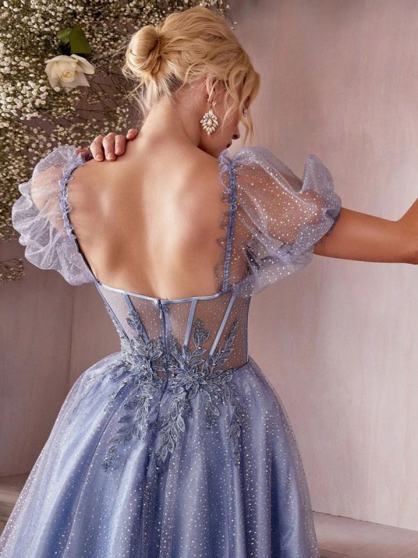 Elegant A-Line Tea-Length Sweetheart Neck Lace Party Dresses - Image 3