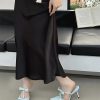 Elegant Butterfly-Knot Fashion Patent Leather Pointed Toe Thin High Heels Slippers - Image 8