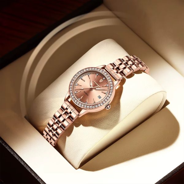 Elegant Diamonds Quartz Casual Waterproof Watch