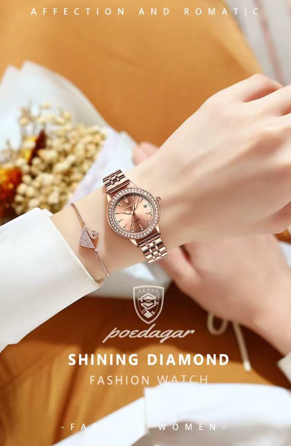 Elegant Diamonds Quartz Casual Waterproof Watch - Image 5