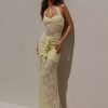 Elegant Halter Neck Lace Fashion High-Slit Maxi Dress - Image 6