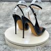 Elegant Leather Stiletto Pointed Toe Straps Cross Lace-up Thin Heel Pumps - Image 7