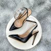 Elegant Leather Stiletto Pointed Toe Straps Cross Lace-up Thin Heel Pumps - Image 8