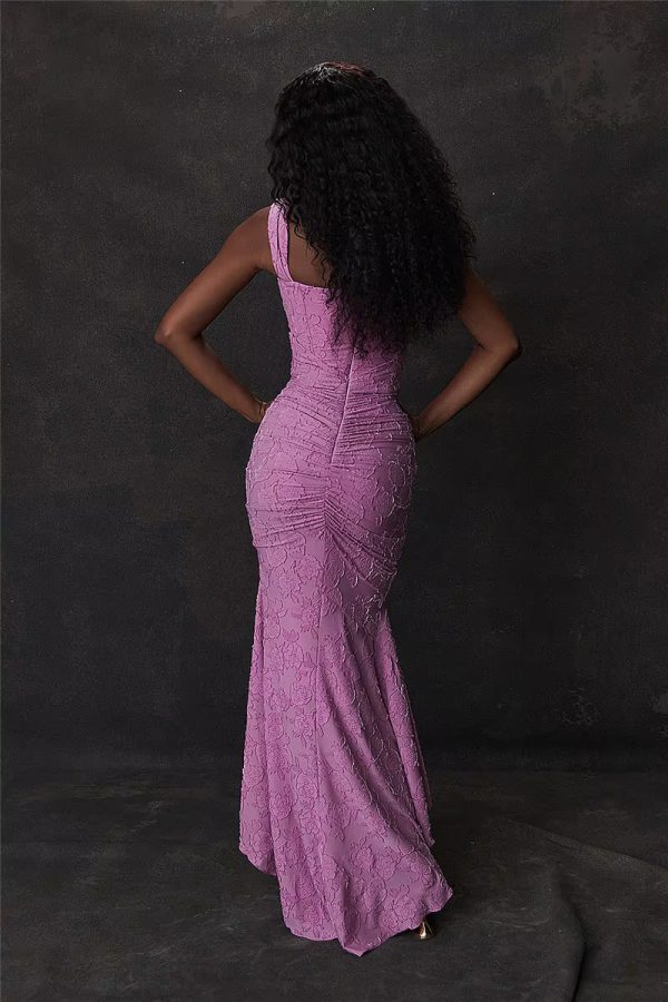 Elegant Off-shoulder Backless Sleeveless Fashion Strapless Ruched Bodycon Dress - Image 3