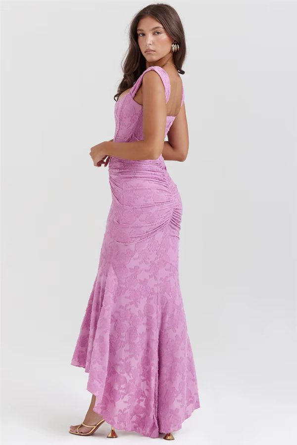 Elegant Off-shoulder Backless Sleeveless Fashion Strapless Ruched Bodycon Dress - Image 8