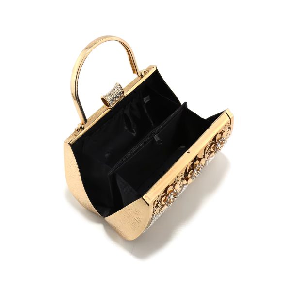 Elegant Rhinestones Beading Fashion Pearl Diamonds Glitter Clutch Bags - Image 4