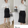 Elegant Ruffles Oversized High Wiast Pencil Korean Bodycon Midi Skirt - Image 12