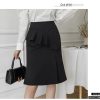 Elegant Ruffles Oversized High Wiast Pencil Korean Bodycon Midi Skirt - Image 13