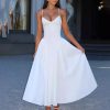 Elegant V-Neck Princess Waistline Long Slip Dress