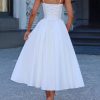 Elegant V-Neck Princess Waistline Long Slip Dress - Image 6