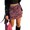 Elegant Sheer Tie-dye Print High Waist Mesh Bodycon Mini Skirt - Image 2