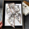 Fashion Print Hair Ribbon Scarf for Women Neck Tie and Bag Accessory