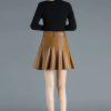Genuine Real Leather Fashion Korean Style High Waist Mini Skirt - Image 10