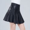 Genuine Real Leather Fashion Korean Style High Waist Mini Skirt - Image 7