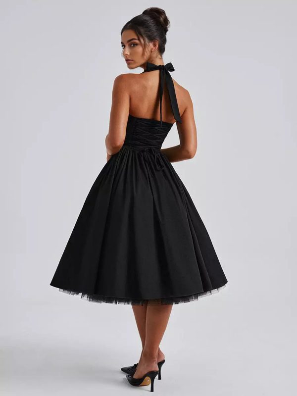 Halter Neck Fashion A-line Party Dress - Image 12