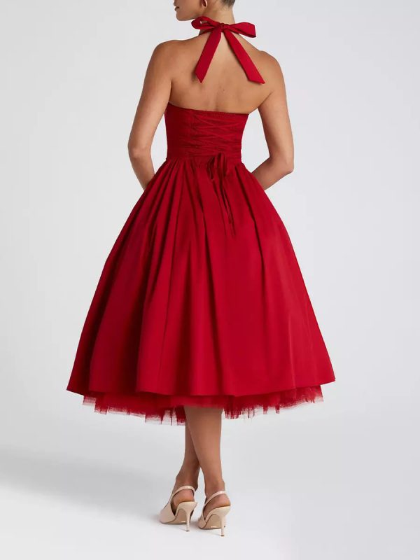 Halter Neck Fashion A-line Party Dress - Image 10