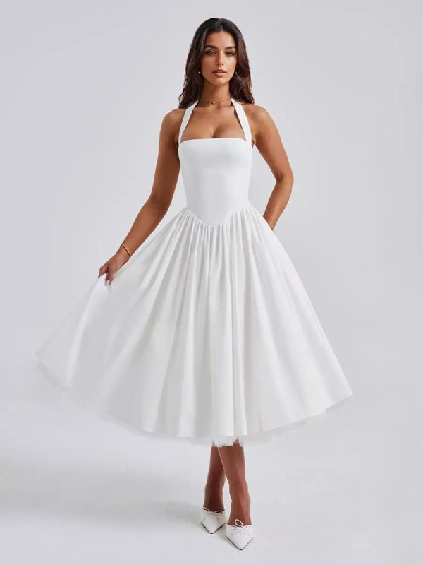 Halter Neck Fashion A-line Party Dress - Image 2