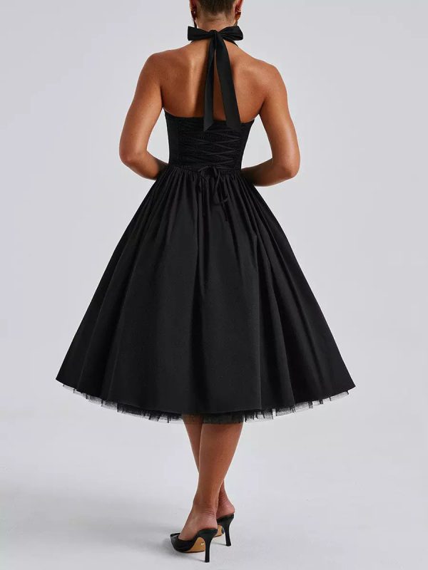 Halter Neck Fashion A-line Party Dress - Image 14