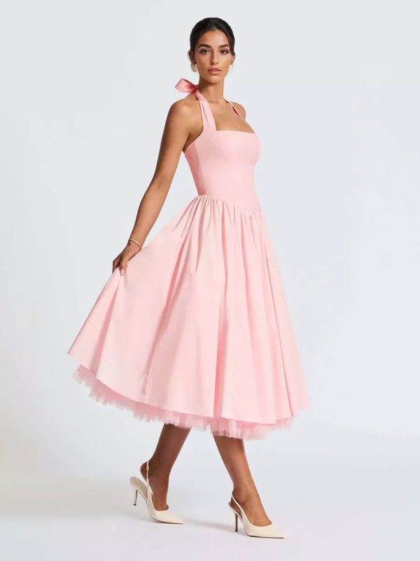 Halter Neck Fashion A-line Party Dress - Image 6