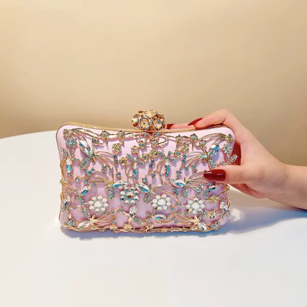 Hollow Out Style Elegant PU Leather Mini Clutch Bags