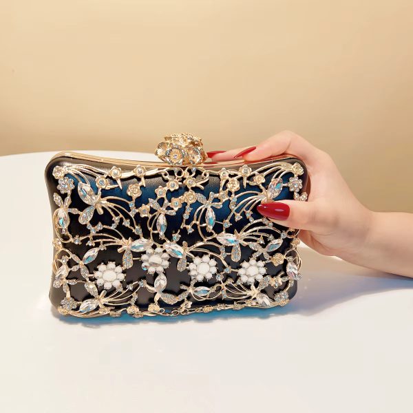 Hollow Out Style Elegant PU Leather Mini Clutch Bags - Image 4