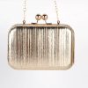 Luxury Gold Pleated Sequins Metal Color Bling Clutch - Image 9