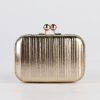 Luxury Gold Pleated Sequins Metal Color Bling Clutch - Image 2