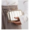 Luxury Gold Pleated Sequins Metal Color Bling Clutch - Image 3