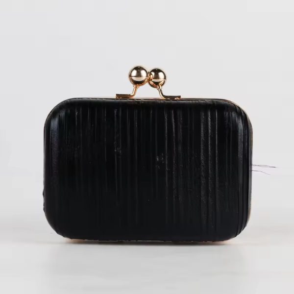 Luxury Gold Pleated Sequins Metal Color Bling Clutch - Image 4