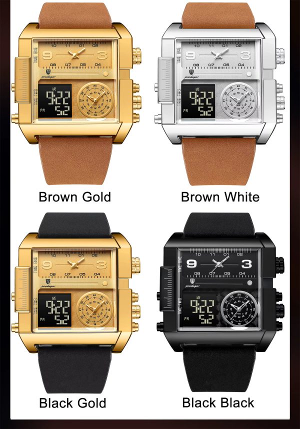 Luxury Luxury Digital Multifunction Quartz Reloj Men's Watches - Image 4