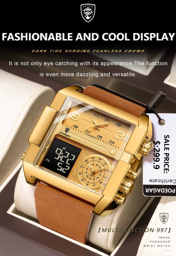 Luxury Luxury Digital Multifunction Quartz Reloj Men's Watches - Image 7