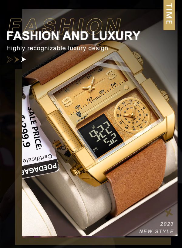 Luxury Luxury Digital Multifunction Quartz Reloj Men's Watches - Image 9