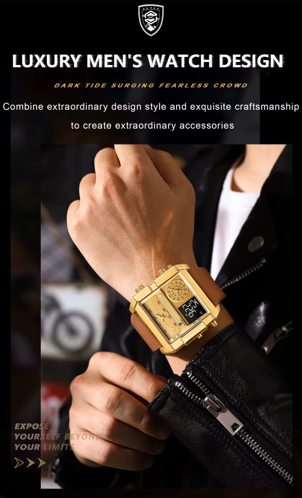 Luxury Luxury Digital Multifunction Quartz Reloj Men's Watches - Image 10