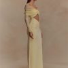 Off-shoulder Fashion Hollow Out Strapless Long Sleeve Ruched Long Dress - Image 13