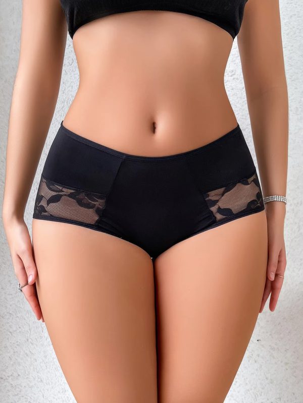 Perspective Floral Patchwork Fashion Solid Comfortable Underwear Briefs - Image 5
