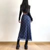 Plaid Print Wrap Hips Skirts Fashion Ankle-Length Slim Pencil Skirts - Image 6