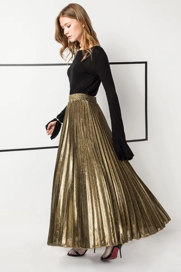 Pleated Fashion High Waist Harajuku Large Swing Long Skirts - Image 8