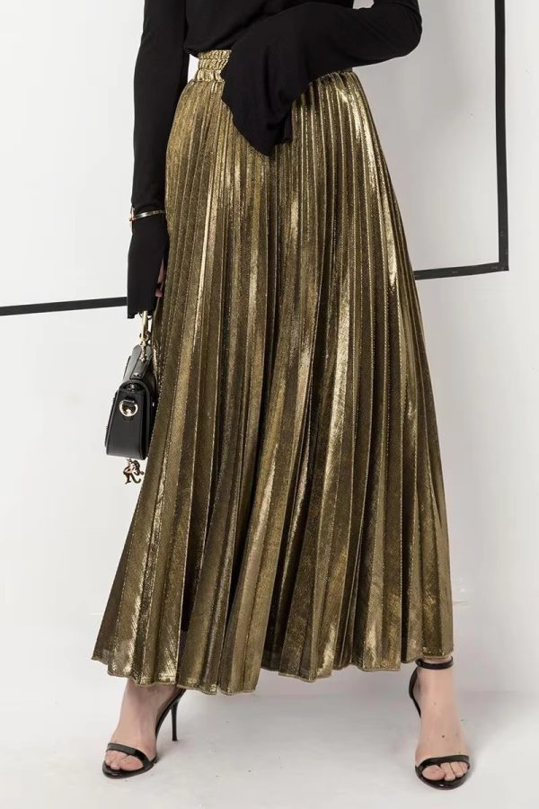 Pleated Fashion High Waist Harajuku Large Swing Long Skirts - Image 10