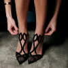 Patent Leather Fashion Buckle Pointed Stiletto High Heel Sandals