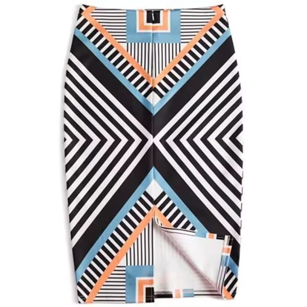 Stretch Midi Skirt with Classic Vintage Design