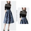 Vintage Floral Print High Waist Ball Gown A-line  Knee-Length Long Skirts - Image 5