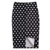 Vintage Polka Print Slim Midi Pencil Skirt