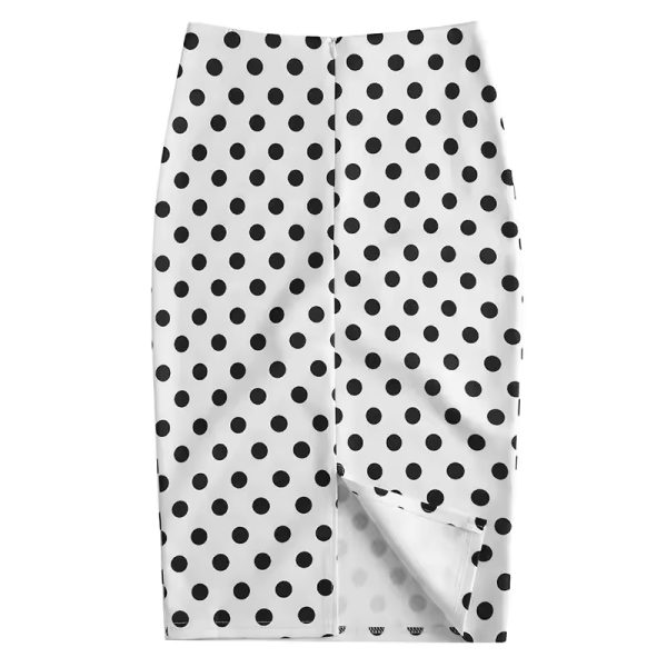 Vintage Polka Print Slim Midi Pencil Skirt - Image 2