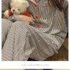 Cardigan Striped Fashion Long Sleeve Loose Pajamas 2PCS Set - Image 4
