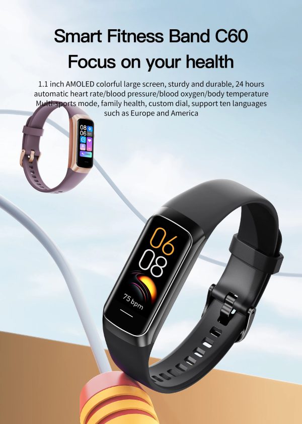Casual Heart Rate Blood Waterproof Connected Smart Bracelet Sport Fitness Tracker Watch - Image 11
