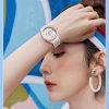 Casual Rubber Strap Fashion Multifunction Quartz Couple Wristwatch