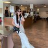 Casual Straight-leg Design Lace Wide-leg Pants - Image 2