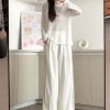 Casual Straight-leg Design Lace Wide-leg Pants - Image 5