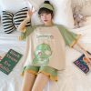 Casual Thin Section Short-Sleeved Loose Two-Piece Pajamas Set
