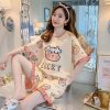 Casual Thin Section Short-Sleeved Loose Two-Piece Pajamas Set - Image 2